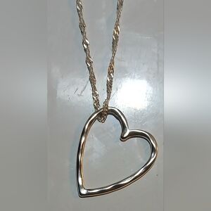 Silver Heart Pendant Necklace